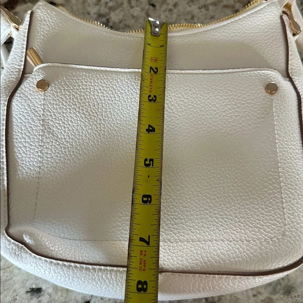a. new day White Crossbody Bag gold hardware